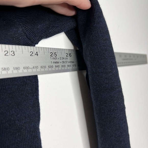 Untuckit Mens Pullover 1/4 Zip Pullover Sweater Merino Wool Size XL Navy Blue - Picture 10 of 11